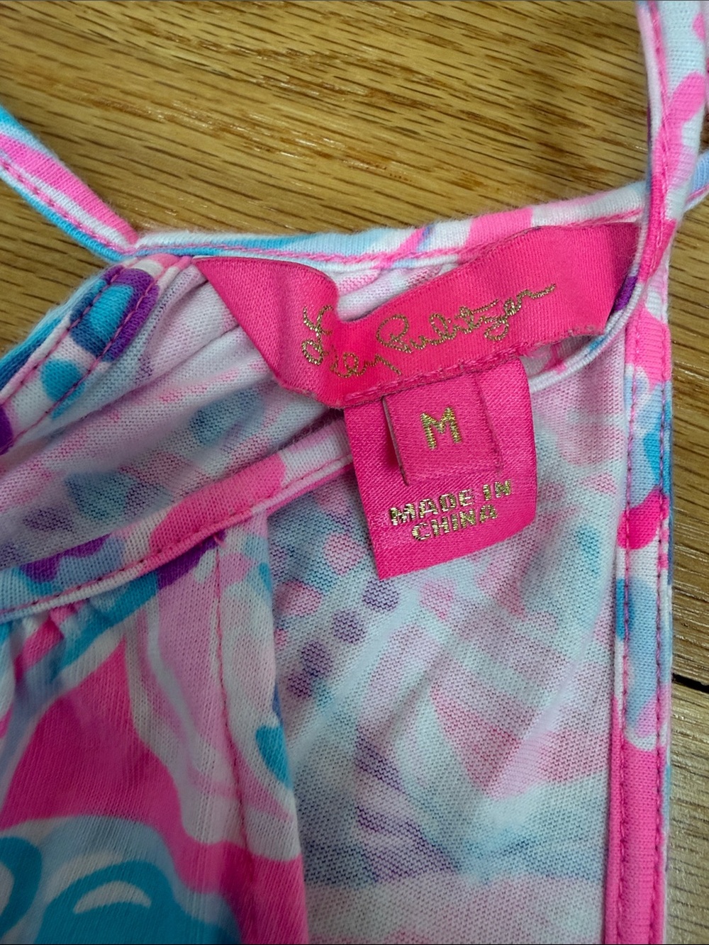 Lilly Pulitzer Pink, Turquoise & Purple Printed Sundress EUC size M - Picture 2 of 4
